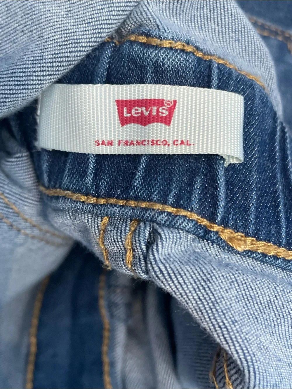 Levi's Kids Blue Denim Short Overalls - Picture 10 of 10